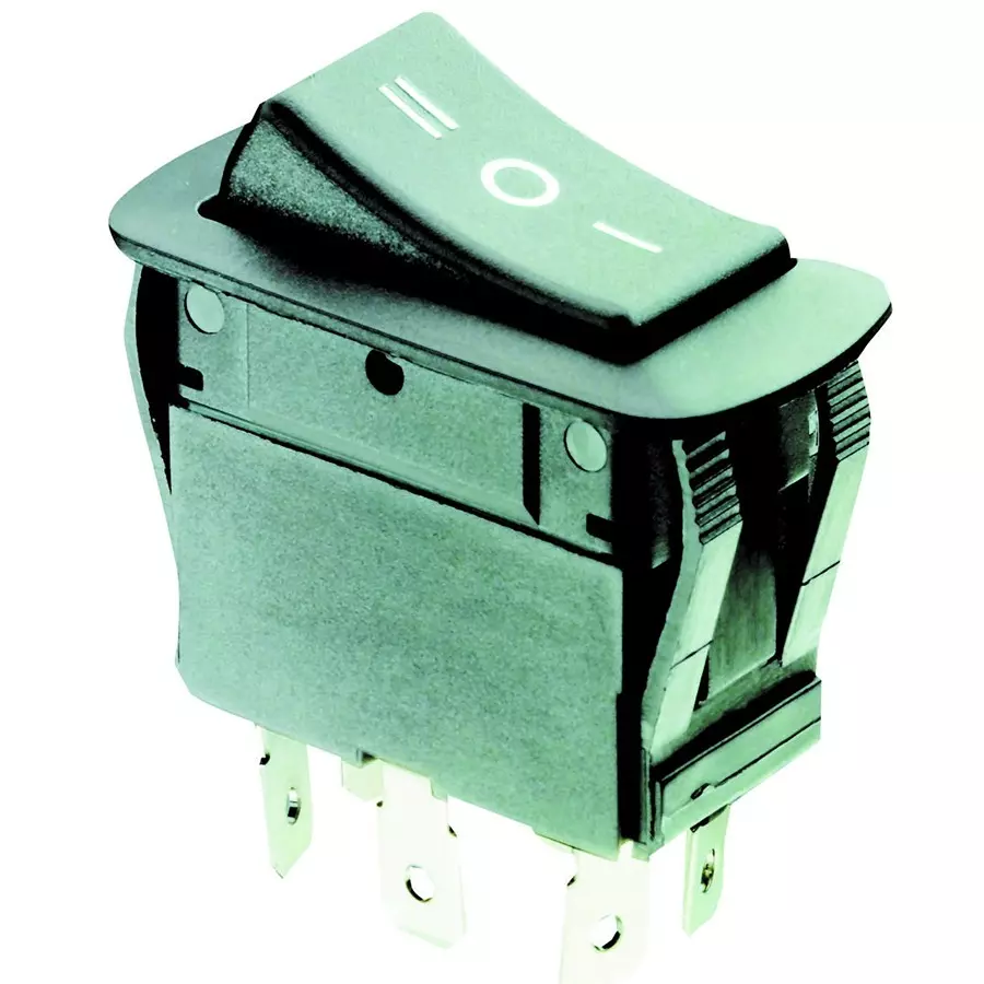 ALCOSWITCH - TE CONNECTIVITY Switch, Rocker, Dpst, 20A, 277V, Black, PRCDA1-20F-BB0BW