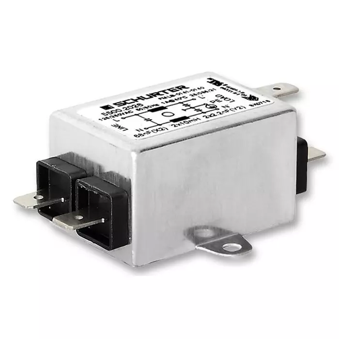 SCHURTER Filter, Pwr Line, 6A, 0.00025A, 1 Phase, 5500.2080