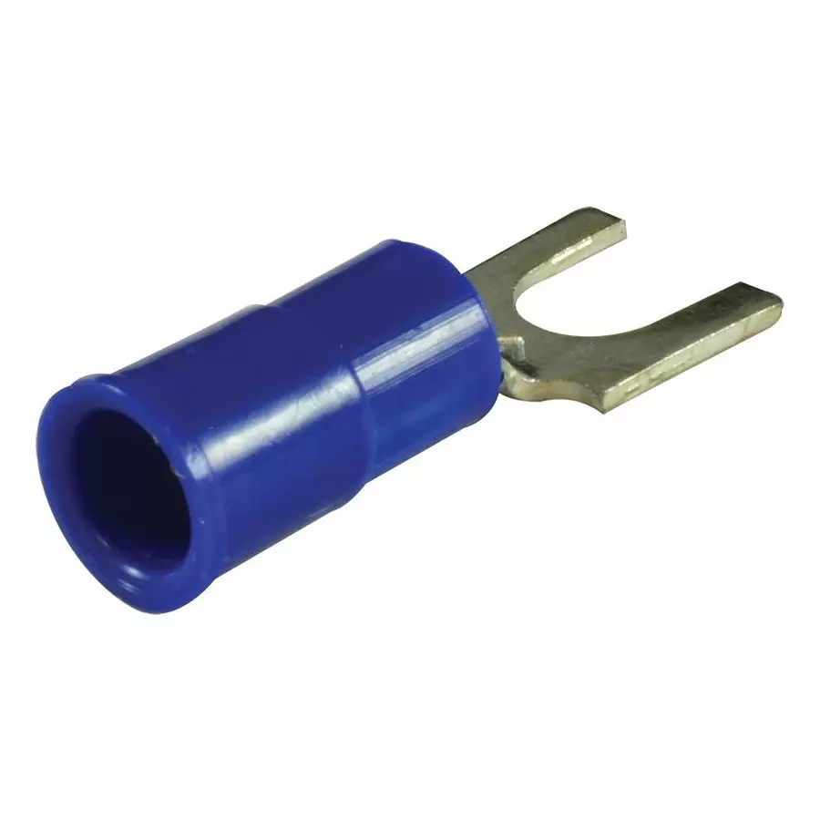 Multicomp TERMINAL, SPADE/FORK, #8, CRIMP, BLUE, CBS-TV-1408