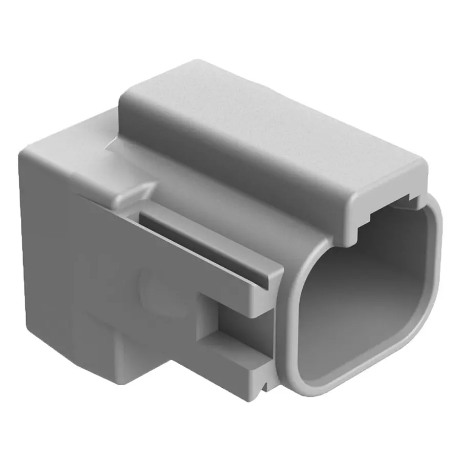 AMPHENOL SINE/TUCHEL TERMINATOR, 4POS RCPT, THERMOPLASTIC/GRY, AT04-4P-RT03