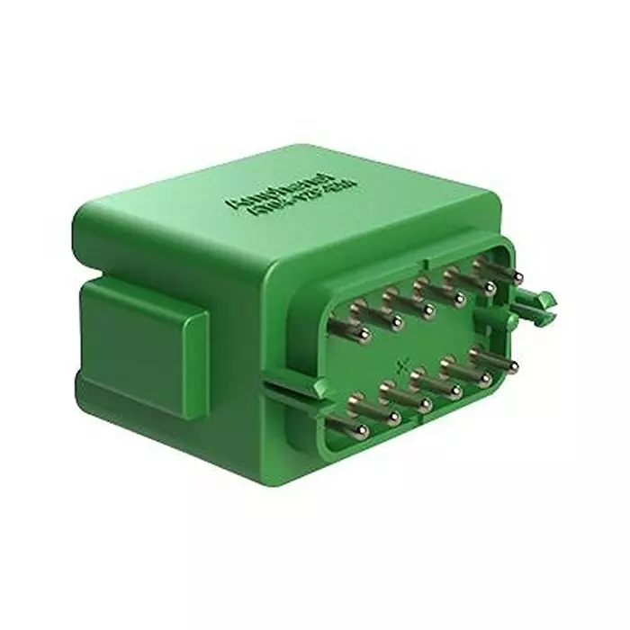 AMPHENOL SINE/TUCHEL RECTANGULAR CONN, RCPT, 12POS, PCB, GRN, AT04-12PC-BM03