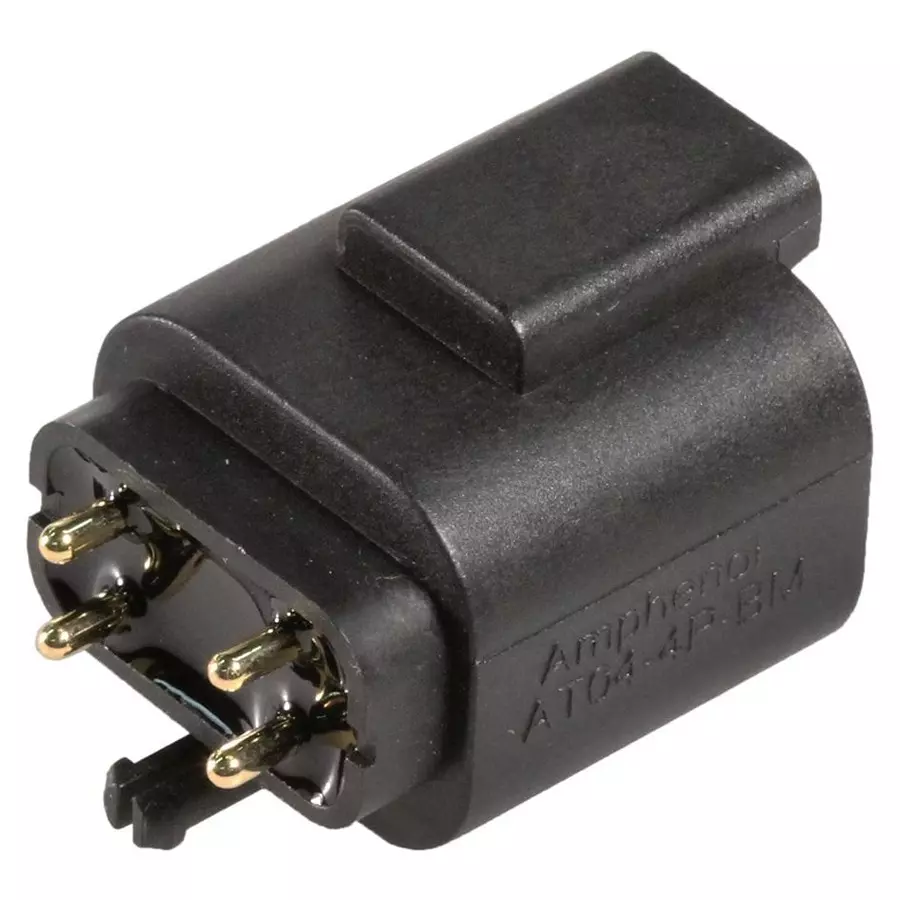 AMPHENOL SINE/TUCHEL RECTANGULAR CONN, RCPT, 4POS, PCB, BLK, AT04-4P-BM02