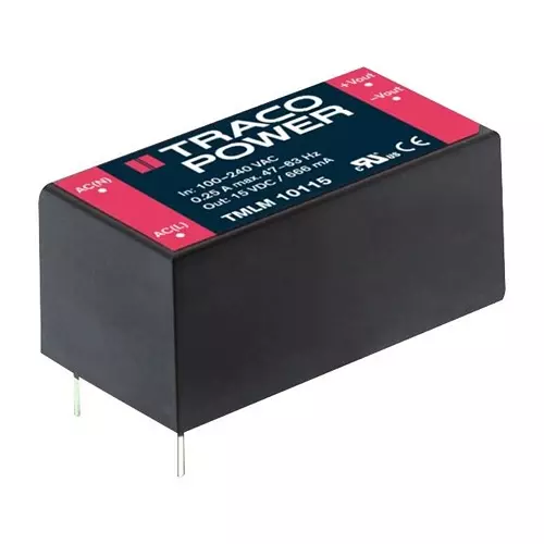 TRACO POWER PSU, AC/DC, 24V, 0.8A, 20W, MODULE, TMLM 20124