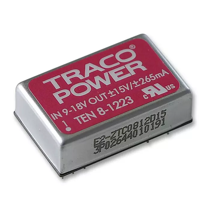 TRACO POWER CONVERTER, DC-DC, +/-15V, 8W, TEN 8-1223