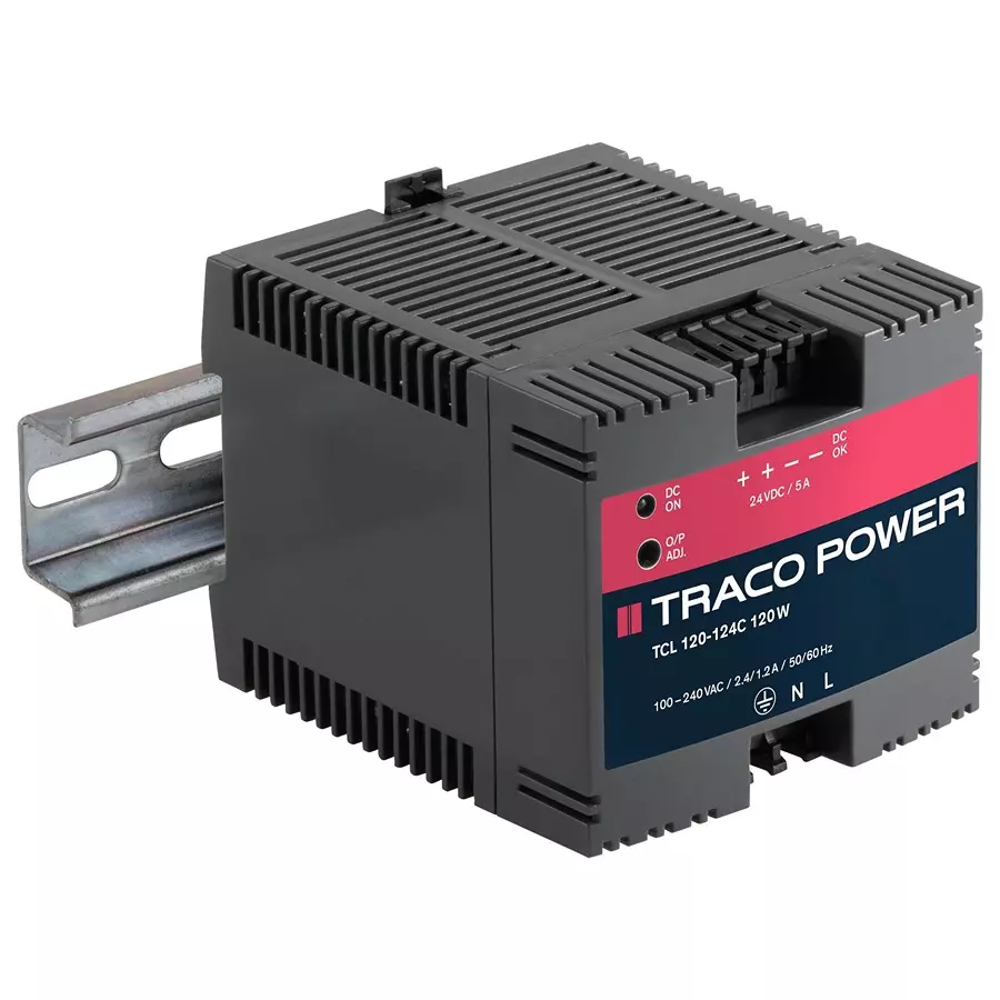 TRACO POWER PSU, DIN RAIL, 120W, 24V, TCL 120-124C