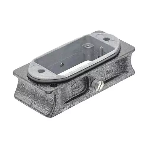 Harting Heavy Duty Hoods / Housings / Bases HEAVY DUTY BASE, 1 LEVER, SIZE 10B, ALUM, 09405109980