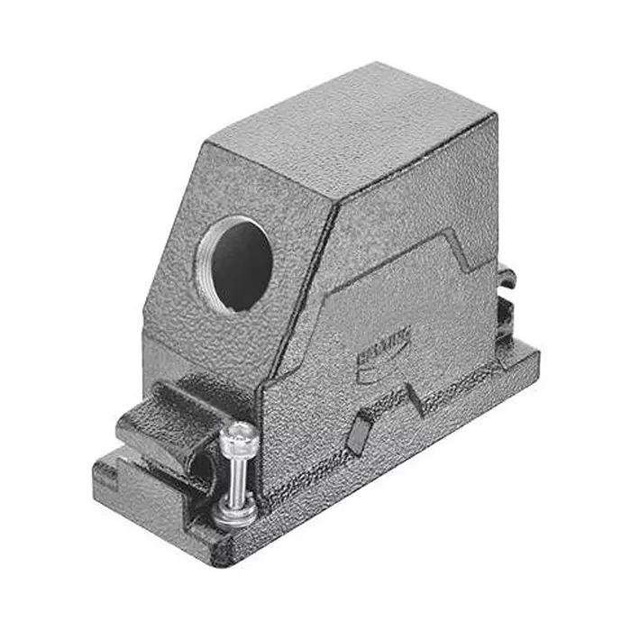 Harting Heavy Duty Hoods / Housings / Bases HEAVY DUTY HOOD, SCREW, SIZE 16B, ALUM, 19405161613