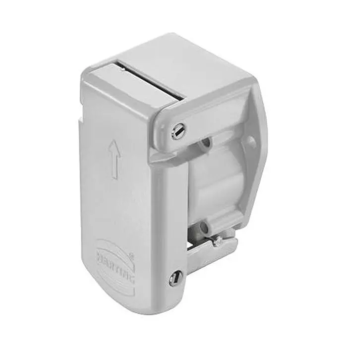 Harting Heavy Duty Hoods / Housings / Bases HEAVY DUTY BASE, SIDE CLIP, ALUM, 09580010301