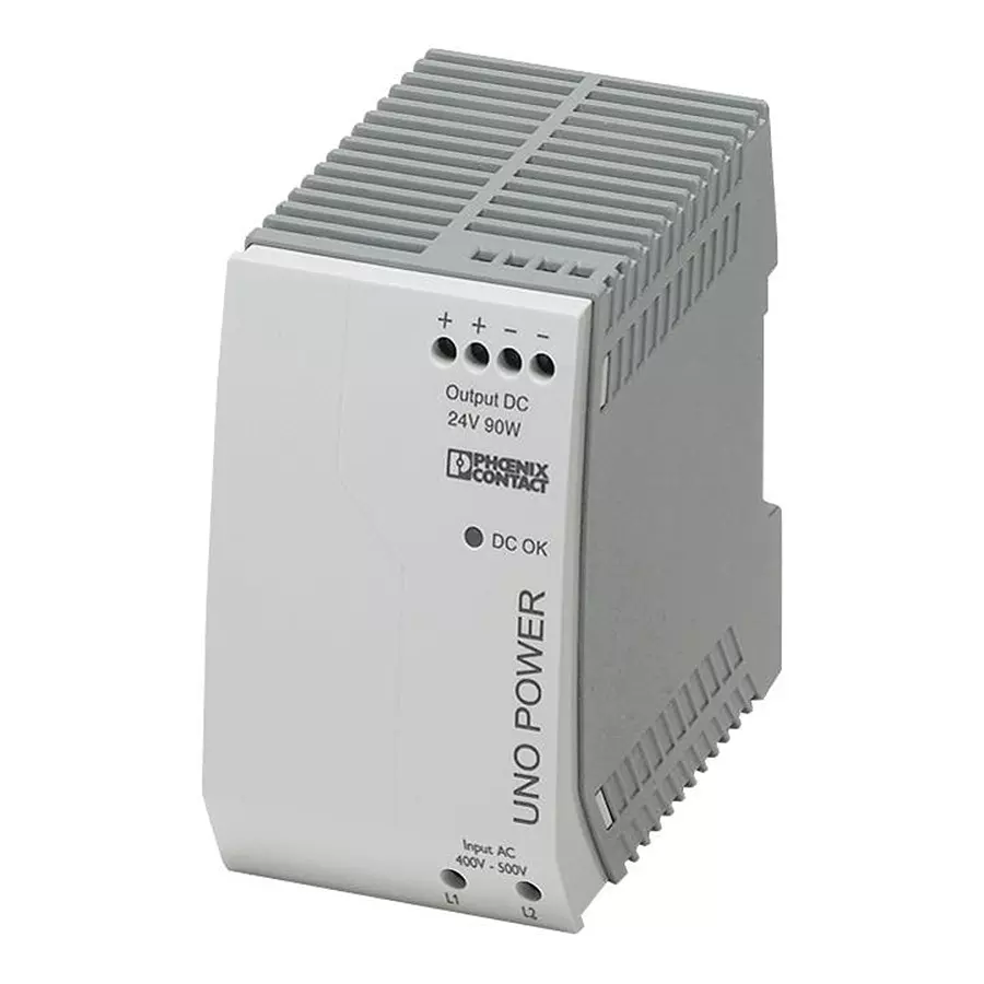 Phoenix Contact AC / DC DIN Rail Mount Power Supplies POWER SUPPLY, AC-DC, 24V, 3.75A, 2904371