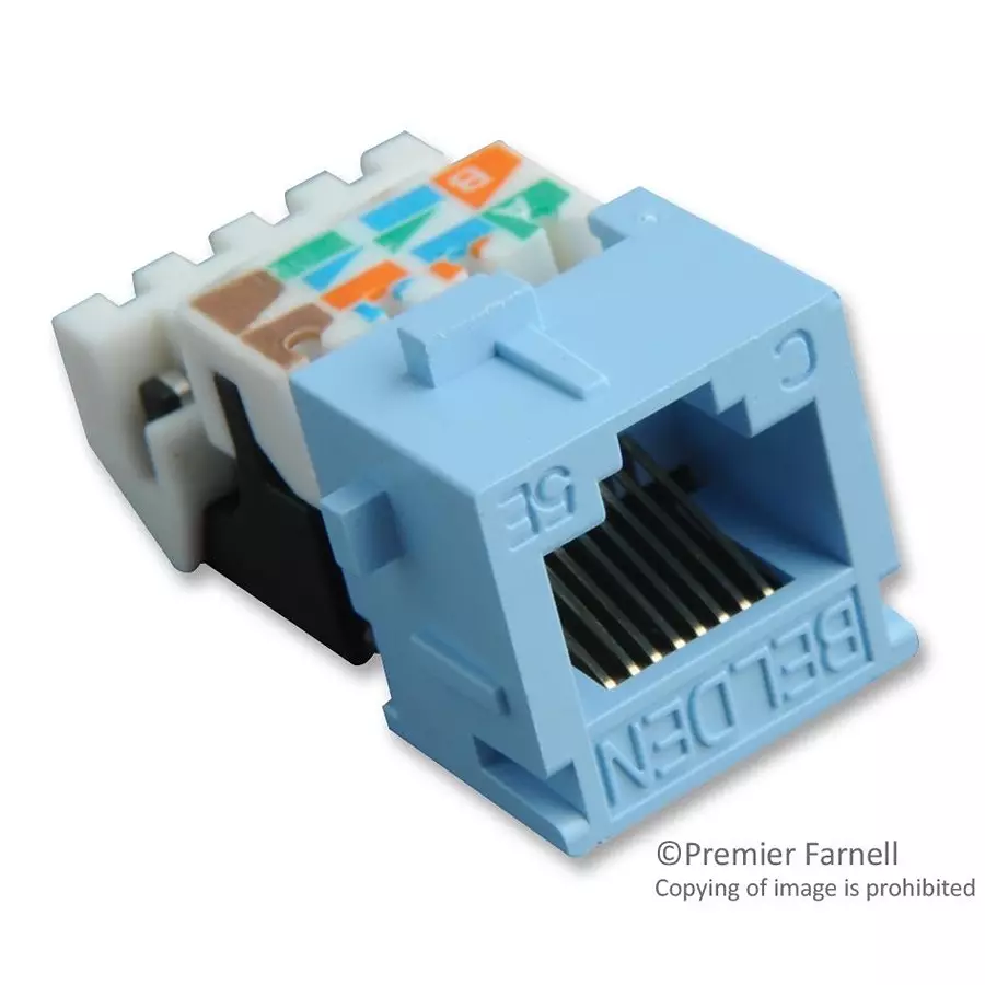 BELDEN CAT5E RJ45 MODULAR JACK, 8 POSITION, 1 PORT, AX100653