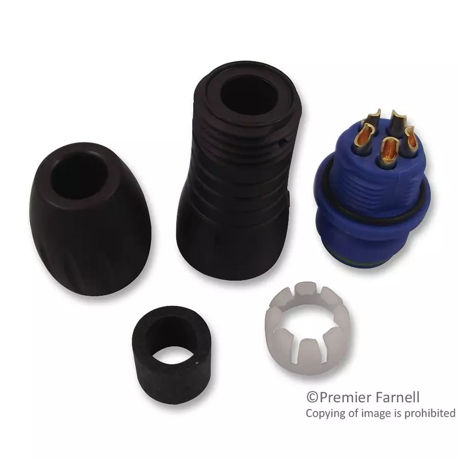 BINDER PLUG, FREE, 4-6MM, BLUE, 5WAY, 99-9113-60-05