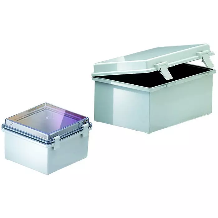 BUD ENCLOSURE, BOX, POLYCARBONATE, GRAY, NBB-15240