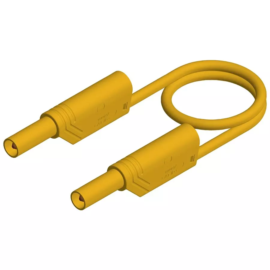 HIRSCHMANN TEST LEAD, 4MM BANANA PLUG, YEL, 500MM, 934168103