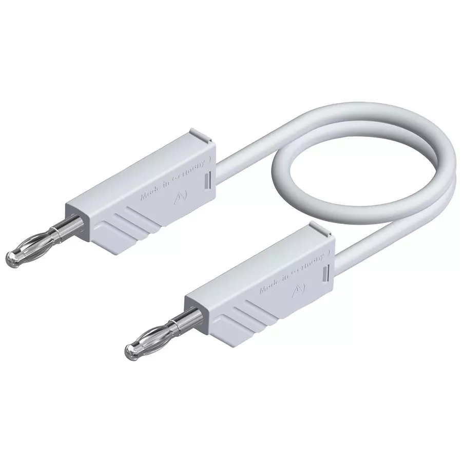 HIRSCHMANN TEST LEAD, 4MM BANANA PLUG, WHITE, 1.5M, 934507107