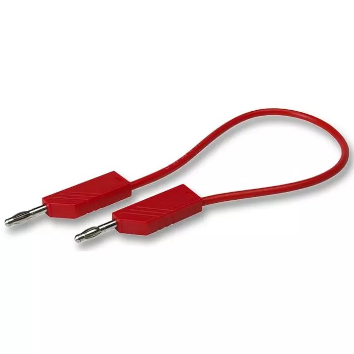 HIRSCHMANN TEST LEAD, RED, 500MM, 60V, 16A, 934091101