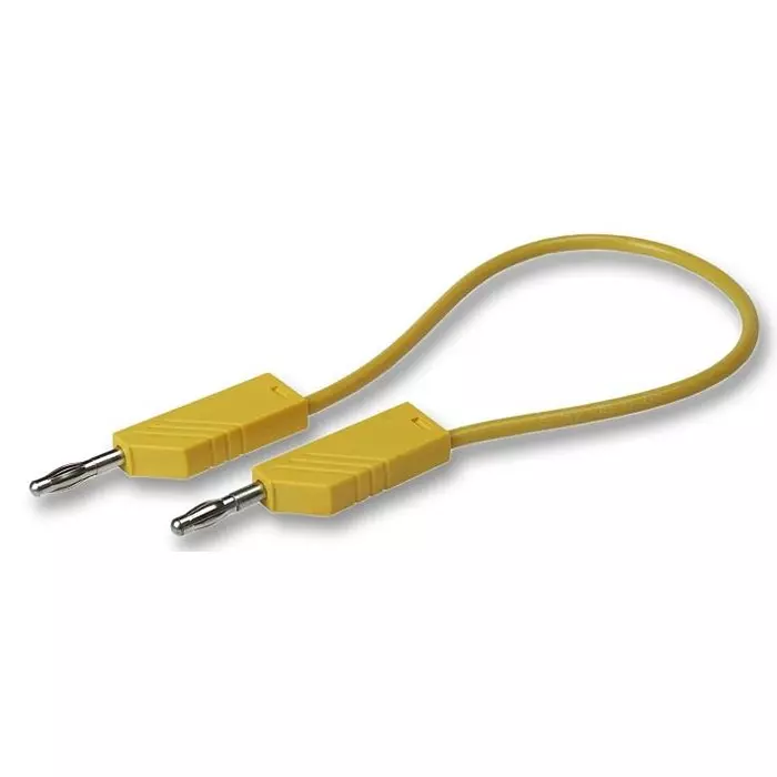 HIRSCHMANN TEST LEAD, YELLOW, 500MM, 60V, 16A, 934091103