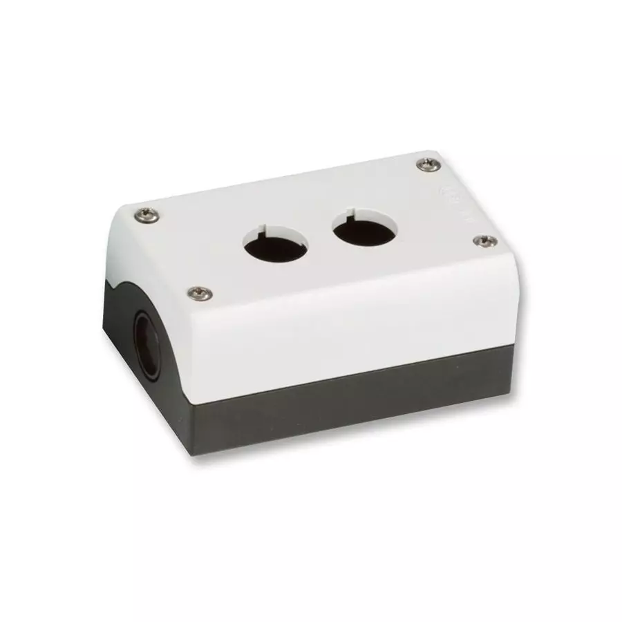 EATON MOELLER ENCLOSURE, PUSHBUTTON, 2HOLE, GREY, M22-I2