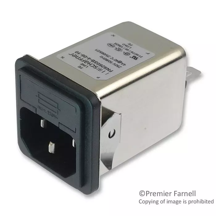 SCHAFFNER - TE CONNECTIVITY CONNECTOR, POWER ENTRY, IEC INLET, PLUG, 4A, 810853-SF
