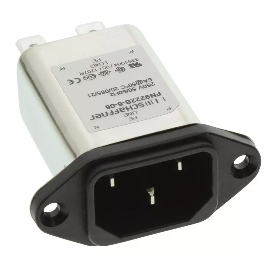 SCHAFFNER - TE CONNECTIVITY FILTER, INLET, MEDICAL, 6A, 250VAC, 803753-SF
