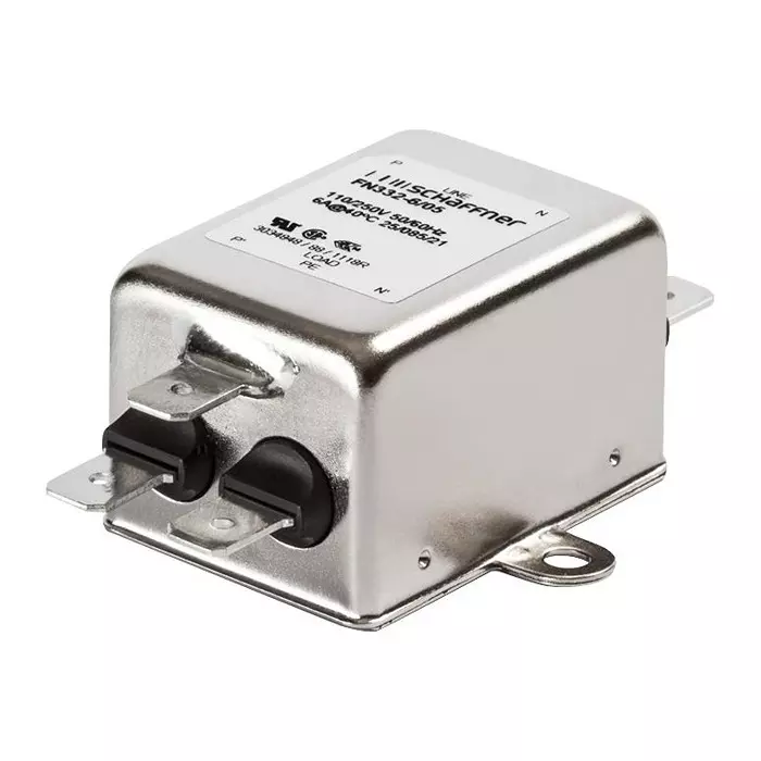 SCHAFFNER - TE CONNECTIVITY POWER LINE FILTER, 1PH, 12A, 250VAC, QC, FN332Z-10-05..