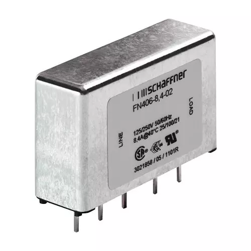 SCHAFFNER - TE CONNECTIVITY POWER LINE FILTER, 1PH, 9.6A/250VAC, THT, 800822-SF