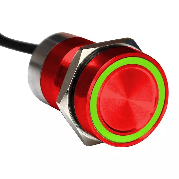 ARCOLECTRIC (BULGIN LIMITED) CAPACITIVE SW, DPDT, 0.01A, 12V, GRN/RED, MC16MORRG