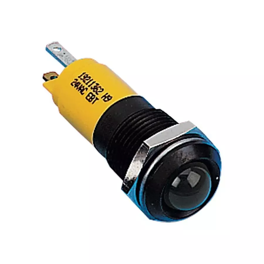 CML INNOVATIVE TECHNOLOGIES LED INDICATOR, 24VDC, BLK, YELLOW, 192A1352