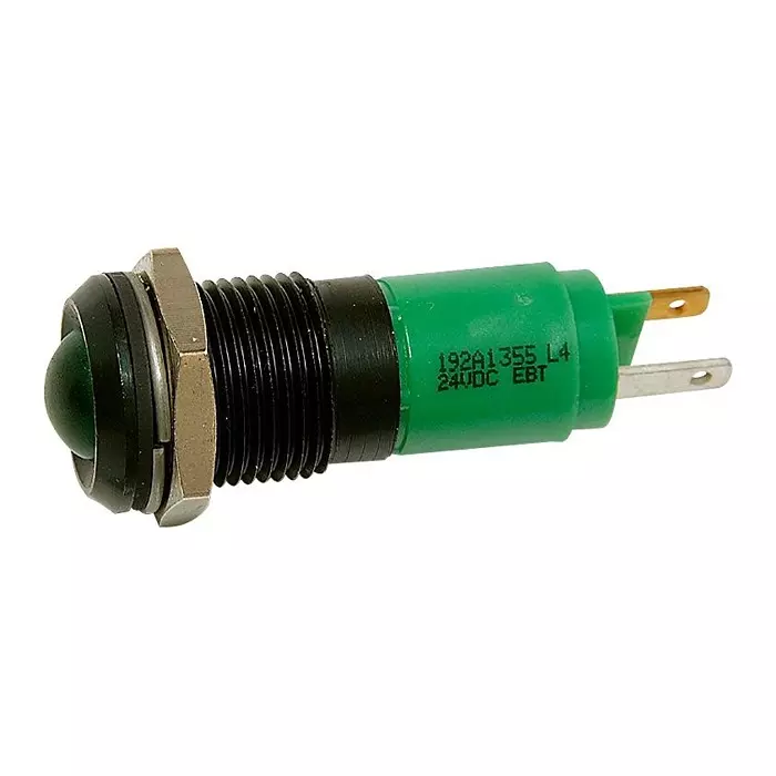 CML INNOVATIVE TECHNOLOGIES LED INDICATOR, 24VDC, BLK, GREEN, 192A1355