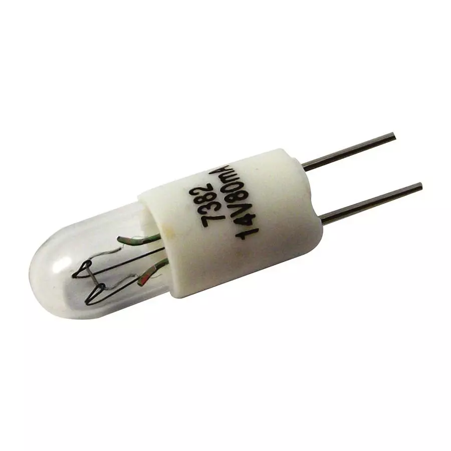 CML INNOVATIVE TECHNOLOGIES LAMP, T1.3/4, BI-PIN, 14V, 1.12W, 7382