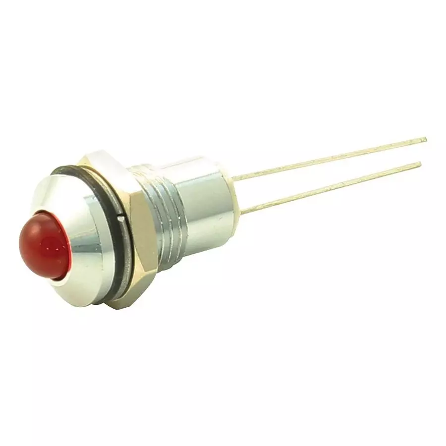 CML INNOVATIVE TECHNOLOGIES LED INDICATOR, 8MM, SATIN, RED, 190403IP