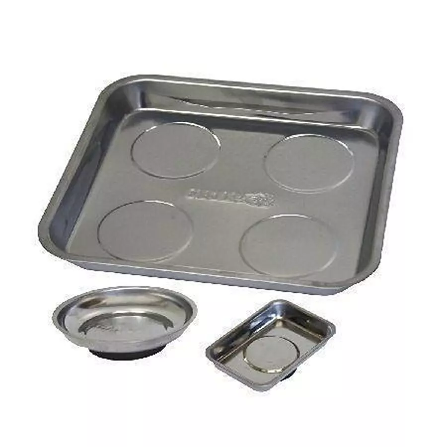 GRIP ON TOOLS Three Piece Magnetic Parts Tray Set, 67456