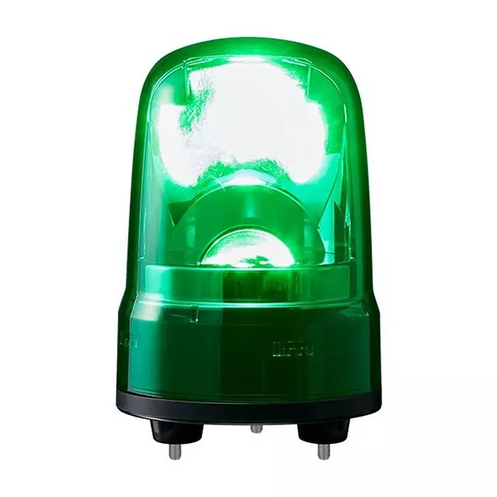 PATLITE (U.S.A.) Beacon, Flash/Rotate, Green, 80Mm, 24Vdc, SKS-M1J-G