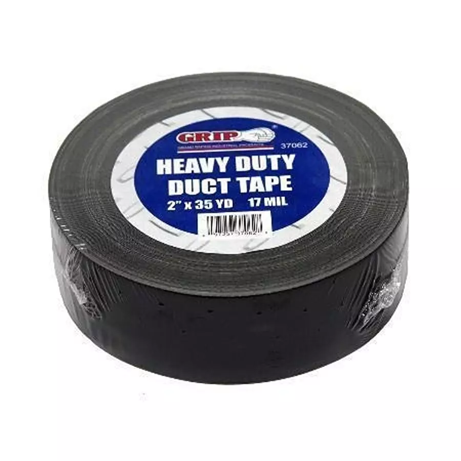 GRIP ON TOOLS Heavy Duty Black Duct Tape - 2? X 35 Yard Roll, 37062