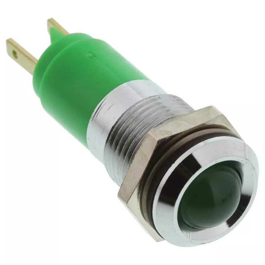 WAMCO Panel Mount Indicator, Led, 14Mm, Green, 24V, WL-192A0351