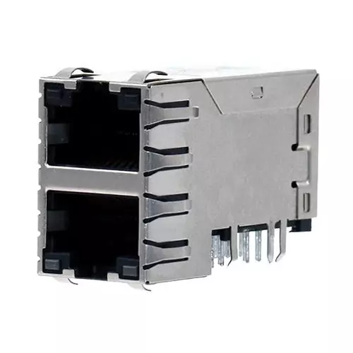 TRP CONNECTOR/BEL Rj45 Conn, R/A Jack, 8P8C, 2Stacked, Th, 2250577-1