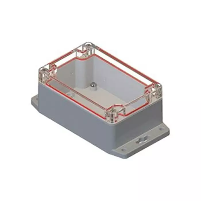SERPAC Enclosure, Flanged, Grey/Clear, Pc, RBF53P06C16G