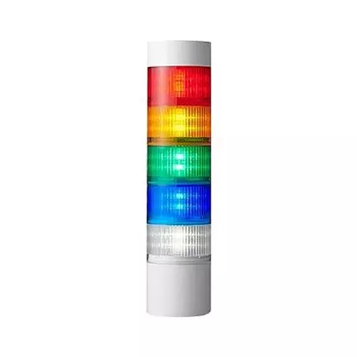 PATLITE (U.S.A.) Signal Tower, 92Db, 4 Tone, 240Vac, LR10-2M2WJBW-RG