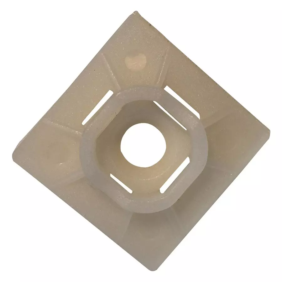 GARDNER BENDER Mounting Base, Adhesive/Screw, Natural, MB-20 (Pack of 100)