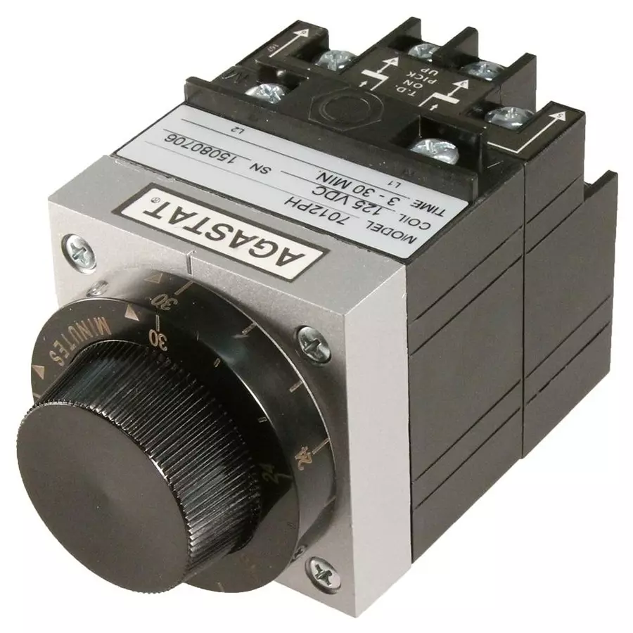 AGASTAT - TE CONNECTIVITY Time Delay Relay, Dpdt, 30Min, 240Vac, 7012PH