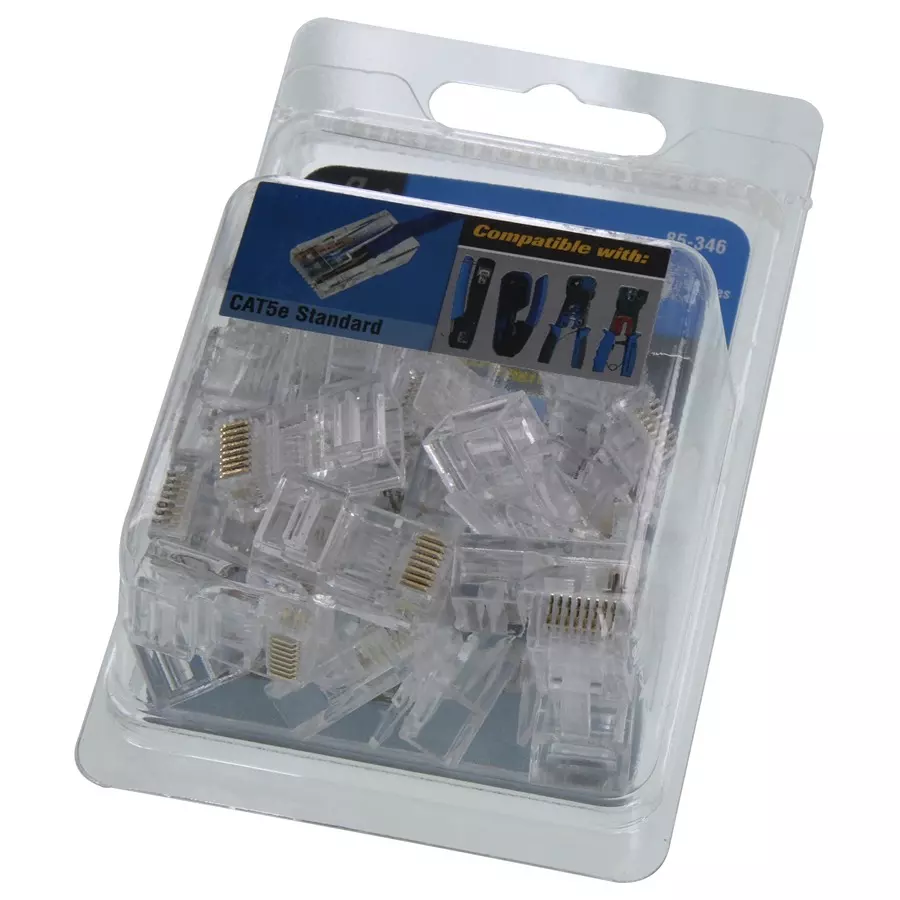 IDEAL CAT6 RJ45 MODULAR PLUG, 8 POSITION, 1 PORT, 85-346 (Pack of 25)
