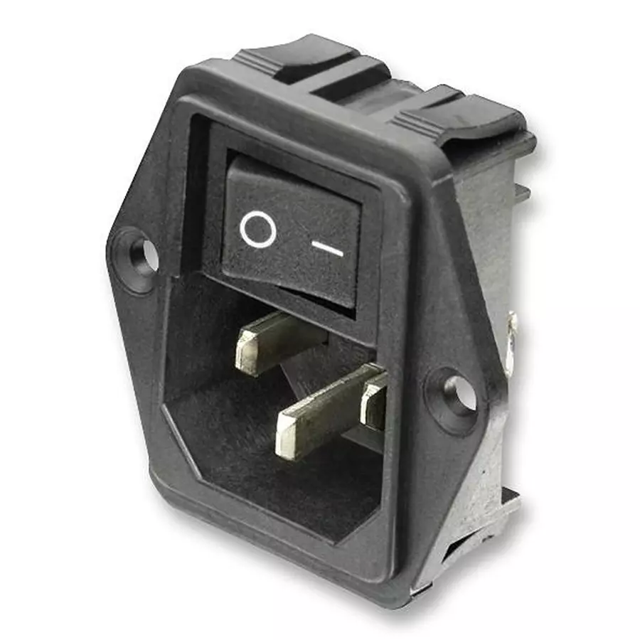 CORCOM - TE CONNECTIVITY INLET, IEC, CORCOM, FLANGE MOUNT, 15CE1