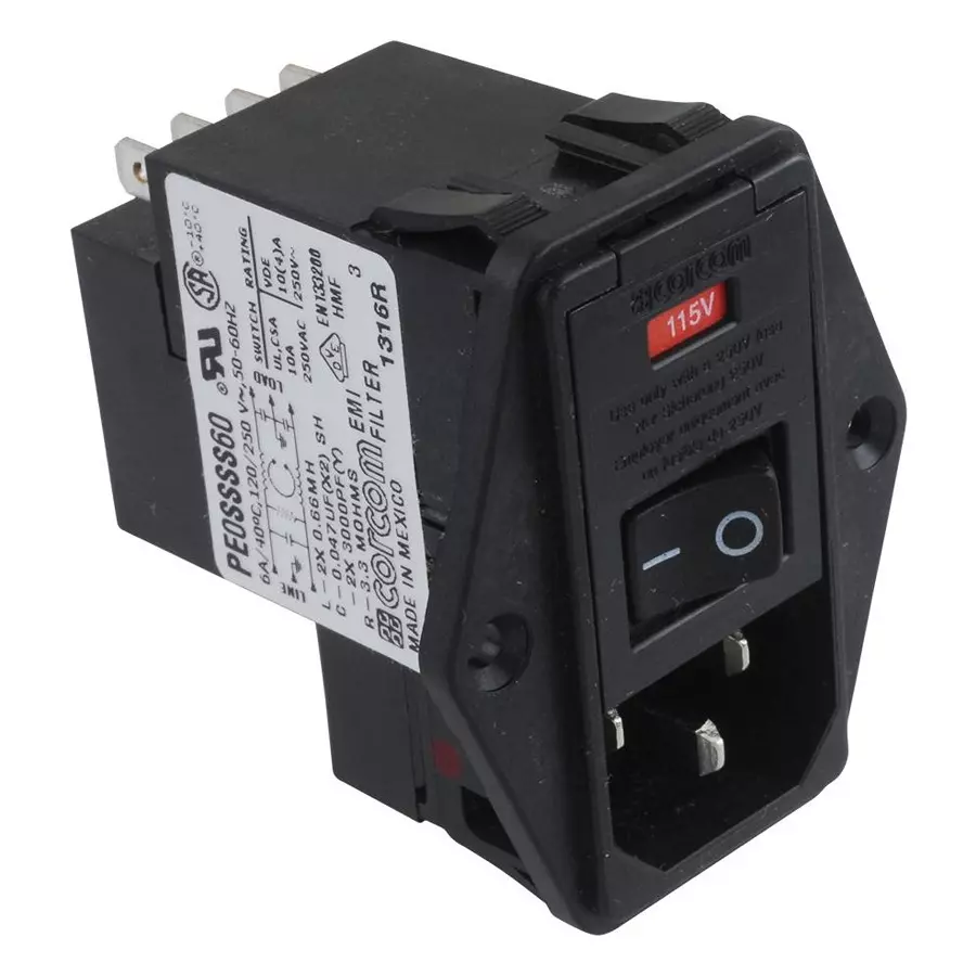 CORCOM - TE CONNECTIVITY POWER ENTRY MODULE, 6A, 500UA, PE0SSSS60