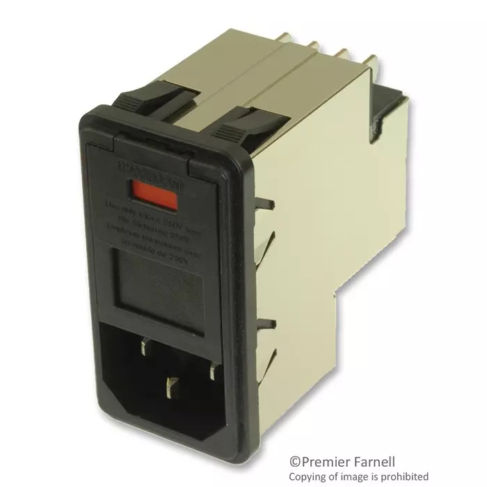 CORCOM - TE CONNECTIVITY CONNECTOR, POWER ENTRY, PLUG, 6A, 250V, PS000SH6B.