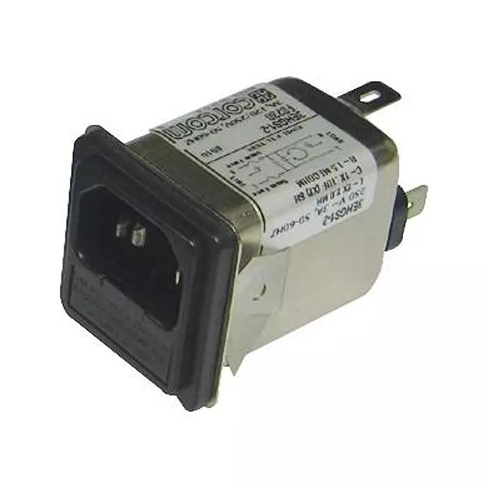 CORCOM - TE CONNECTIVITY IEC FILTER, STANDARD, 6A, 250VAC, QC, 6EGS1-2