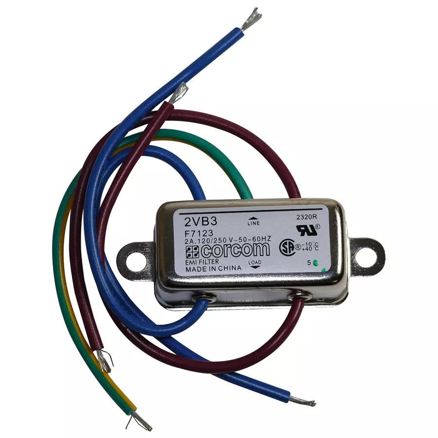 CORCOM - TE CONNECTIVITY POWER LINE FILTER, 1PHASE, 2A, WIRE LEAD, 2VB3