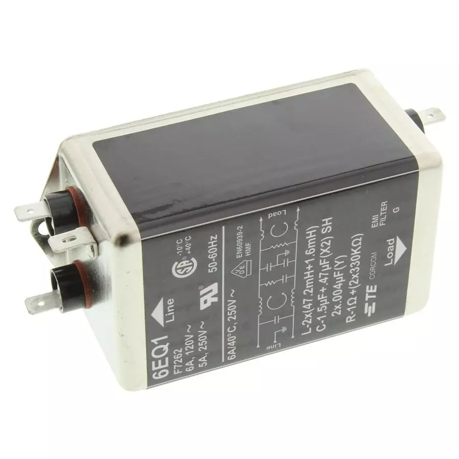 CORCOM - TE CONNECTIVITY FILTER, 6A, 1 PHASE, 6EQ1