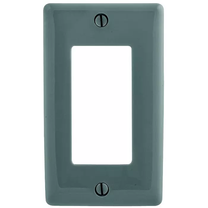HUBBELL WIRING DEVICES WALL PLATE, NYLON, 1 GANG, GRAY, NP26GY