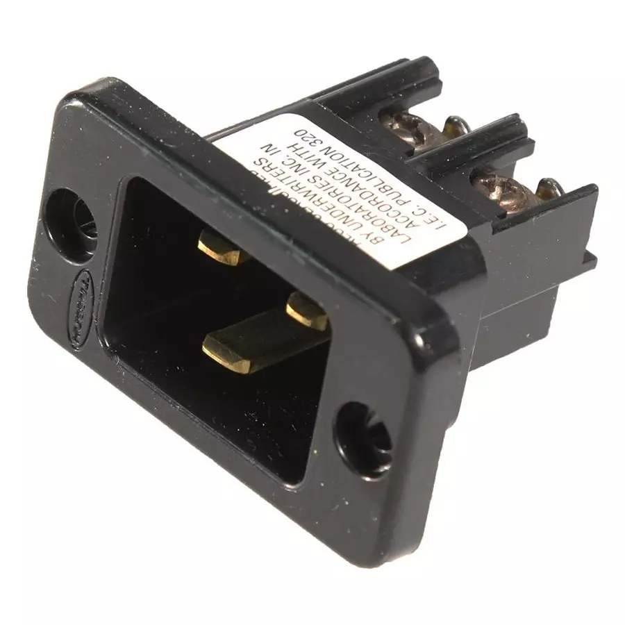 HUBBELL WIRING DEVICES CONNECTOR, IEC POWER ENTRY, PLUG, 20A, H320BL
