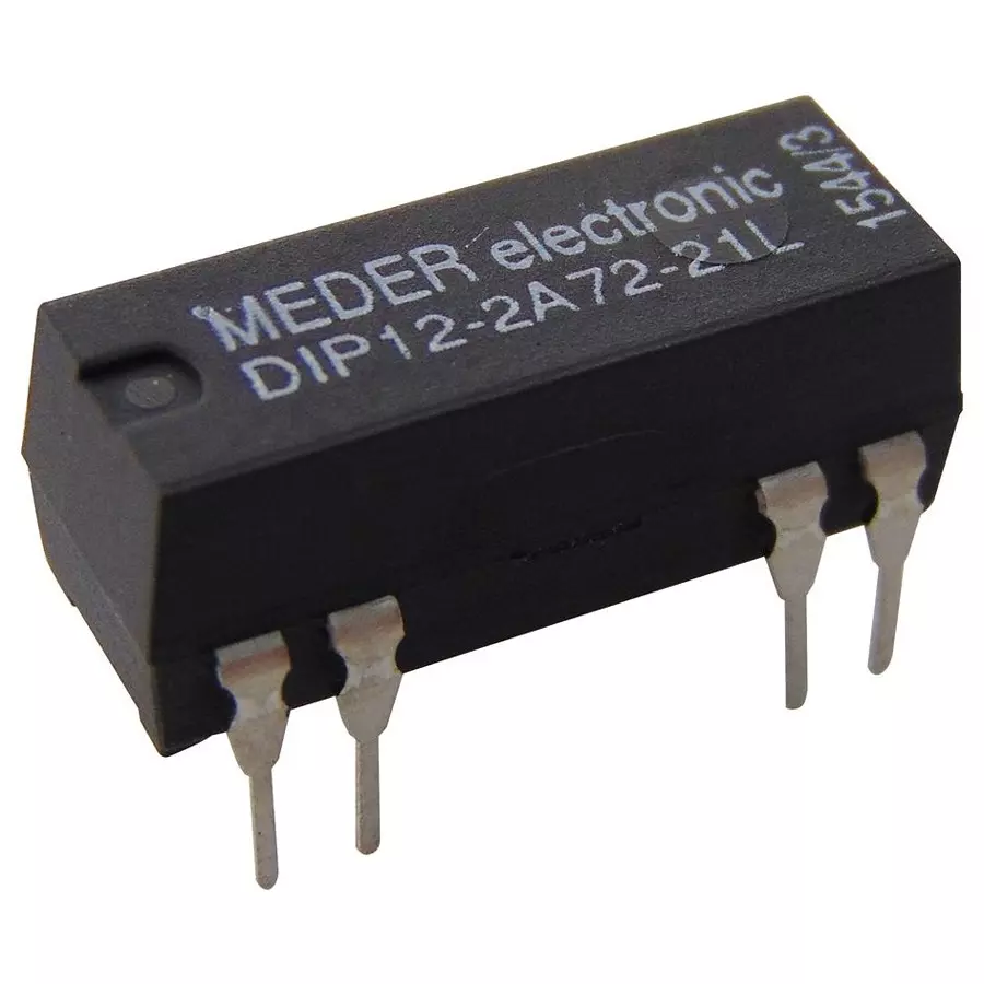 STANDEXMEDER RELAY, REED, DPST-NO, 200V, 0.5A, THT, DIP12-2A72-21L