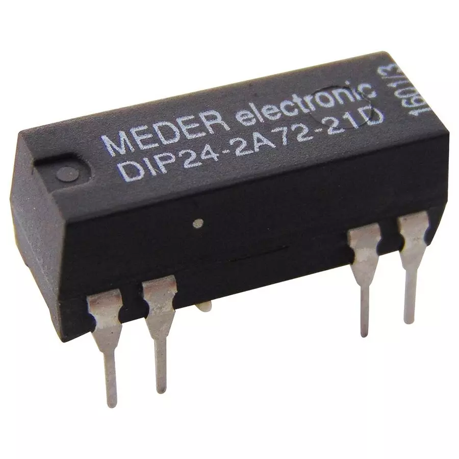 STANDEXMEDER RELAY, REED, DPST-NO, 200V, 0.5A, THT, DIP24-2A72-21D